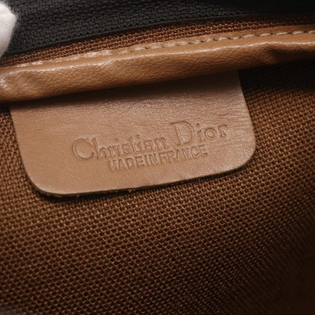 Christian Dior Vintage Honeycomb Shoulder Bag Canvas Black Canvas Shoulder Bag Bag (Pre-Owned)