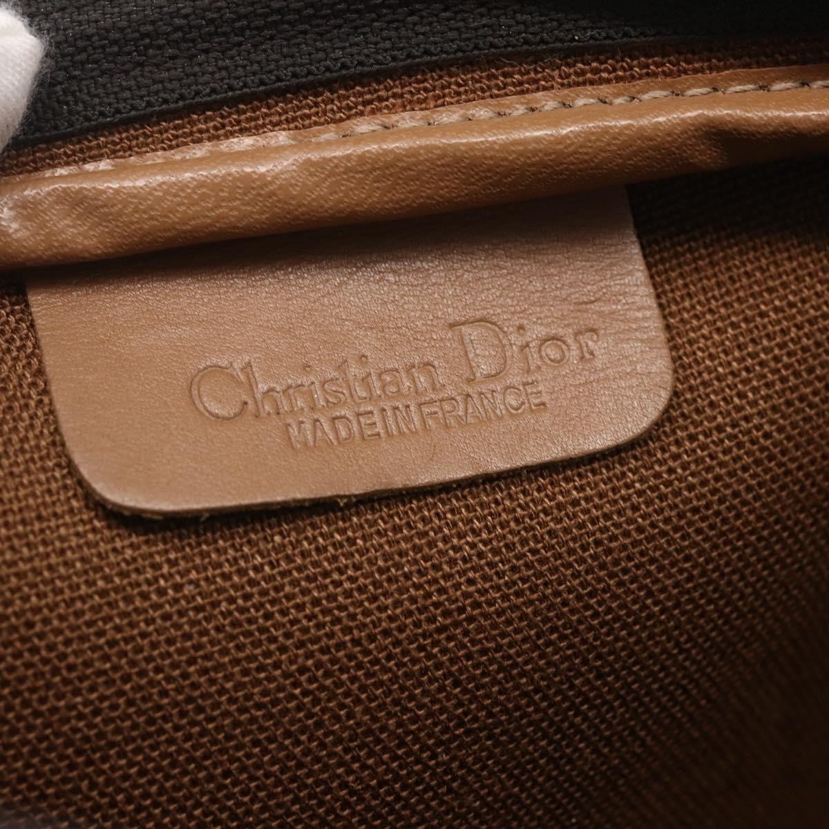 Christian Dior Vintage Honeycomb Shoulder Bag Canvas Black Canvas Shoulder Bag Bag (Pre-Owned)