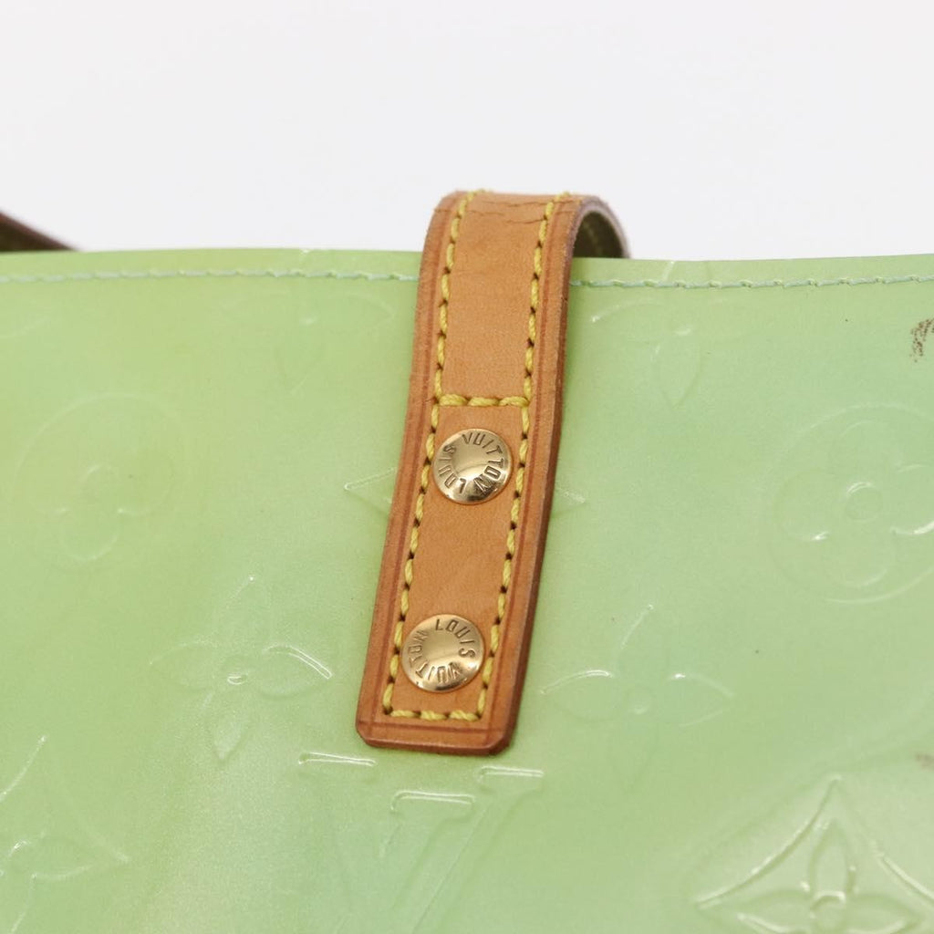 Louis Vuitton Reade Handbag Monogram Vernis Green Patent_Leather Tote Bag