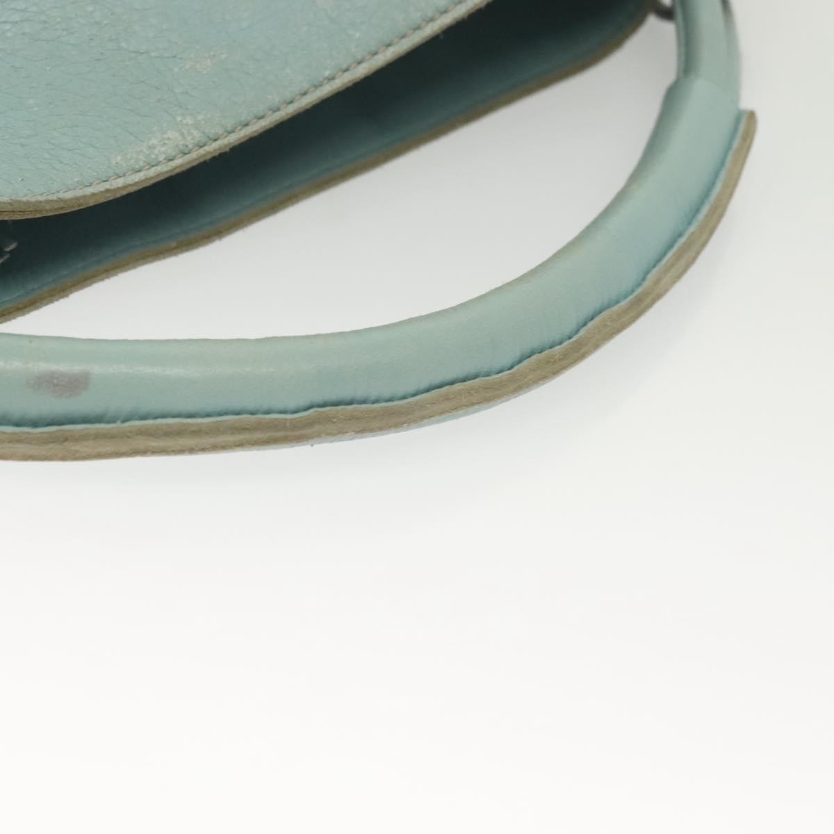 Bottega Veneta Front Zip Hobo Leather Blue Leather Bag