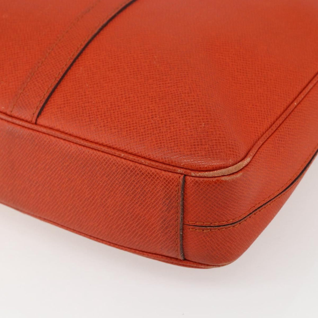 Louis Vuitton Porte-Documents Voyage Briefcase Taiga Leather Orange Leather Briefcase Bag