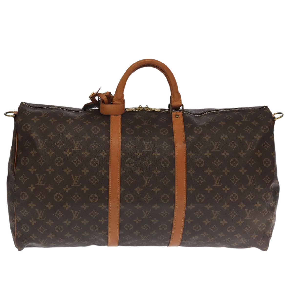 Louis Vuitton Keepall Bandouliere Bag Monogram Canvas Brown Canvas Travel Bag