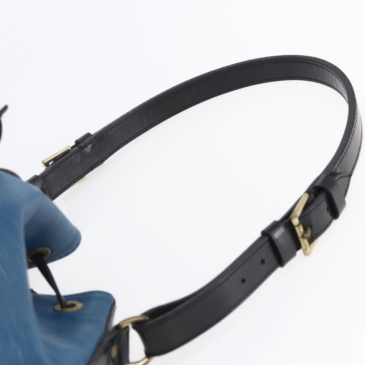 Louis Vuitton Petit Noe Handbag Two Tone Epi Leather Black Leather Bag