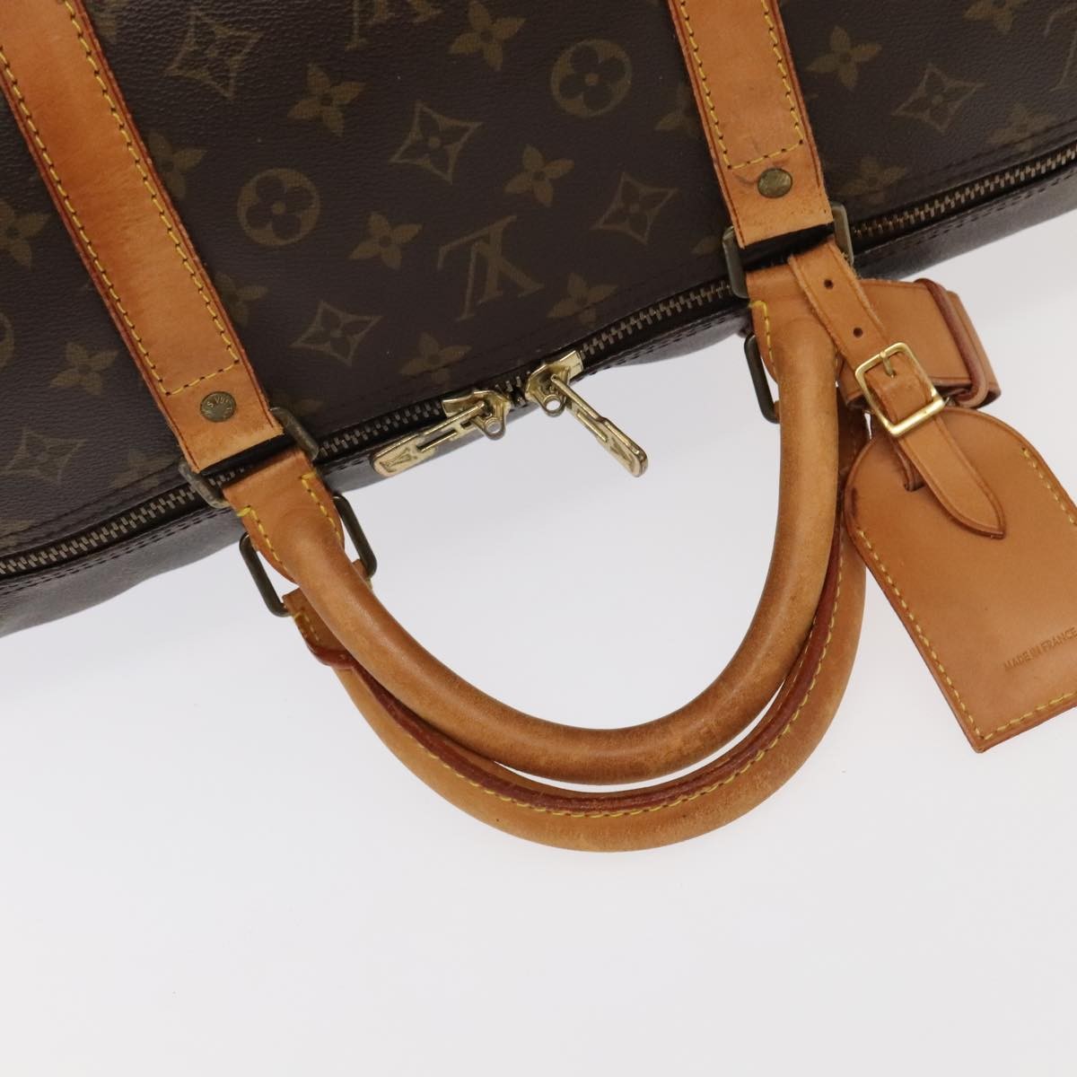 Louis Vuitton Keepall Bag Monogram Canvas Brown Canvas Travel Bag
