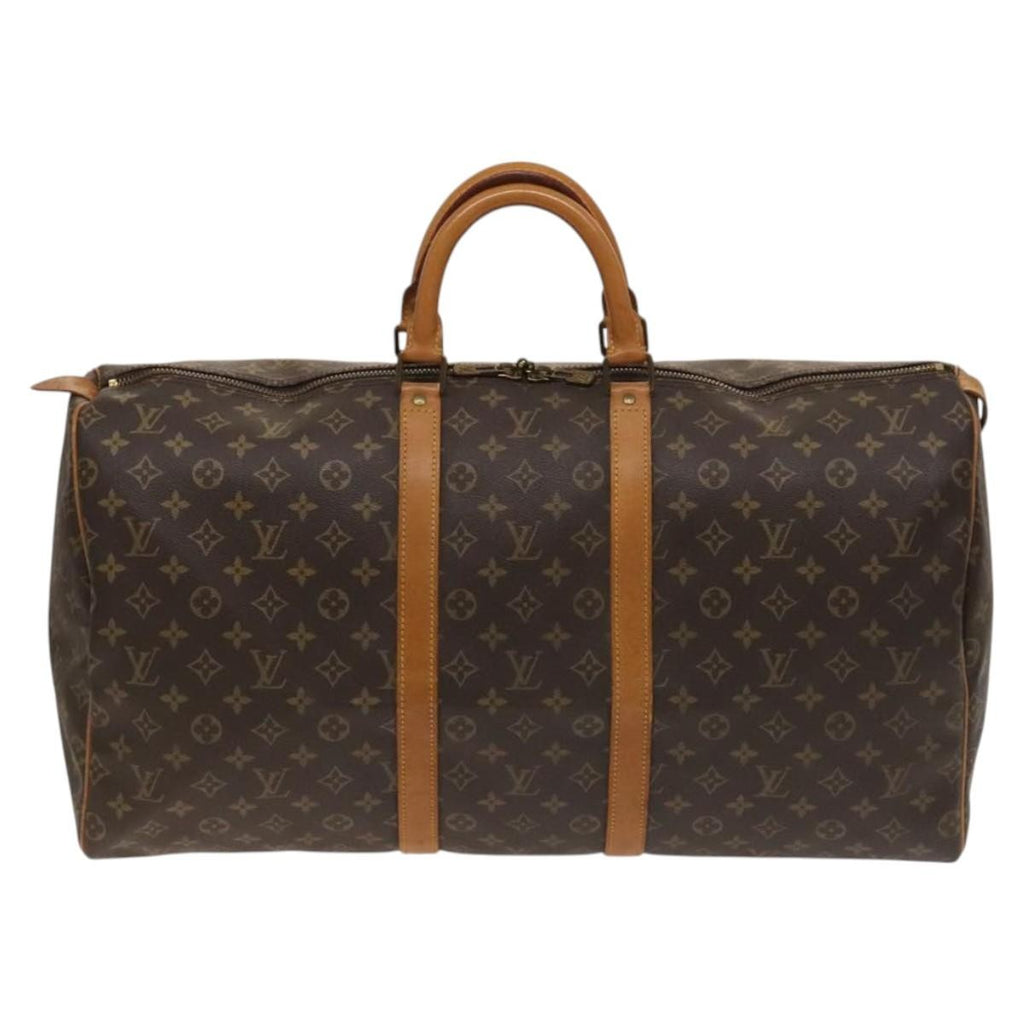 Louis Vuitton Keepall Bag Monogram Canvas Brown Canvas Travel Bag