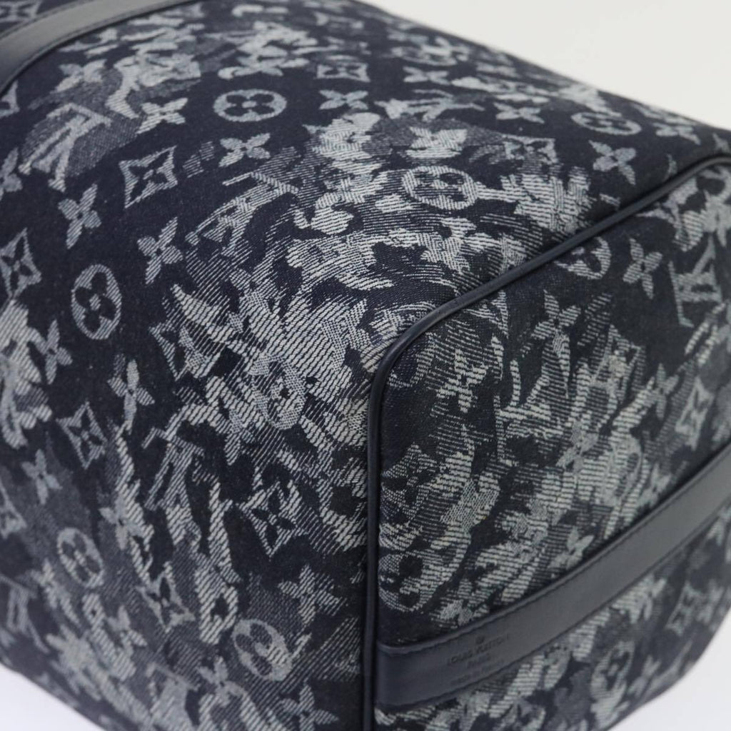 Louis Vuitton Keepall Bandouliere Bag Monogram Tapestry Canvas Navy Canvas Bag