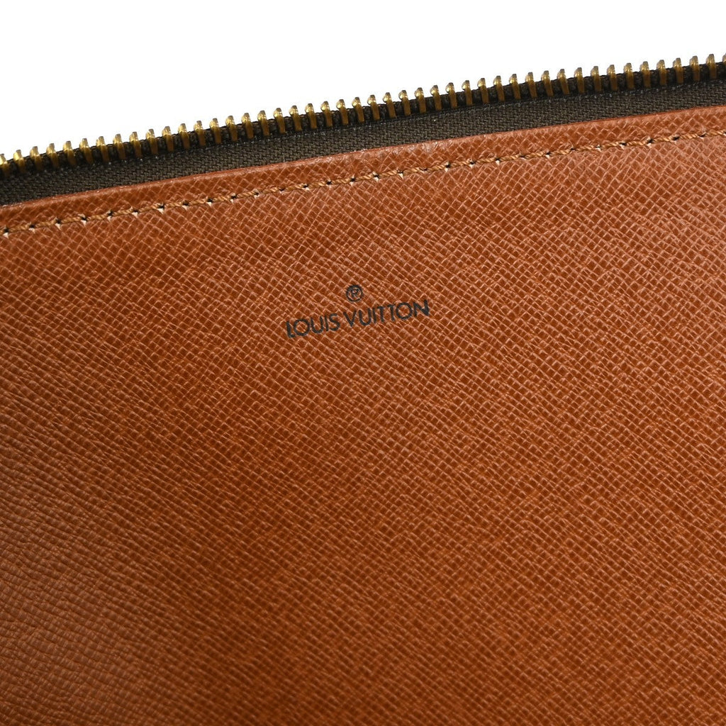 Louis Vuitton Poche Documents Monogram Canvas Brown Canvas Clutche & Pouche Bag