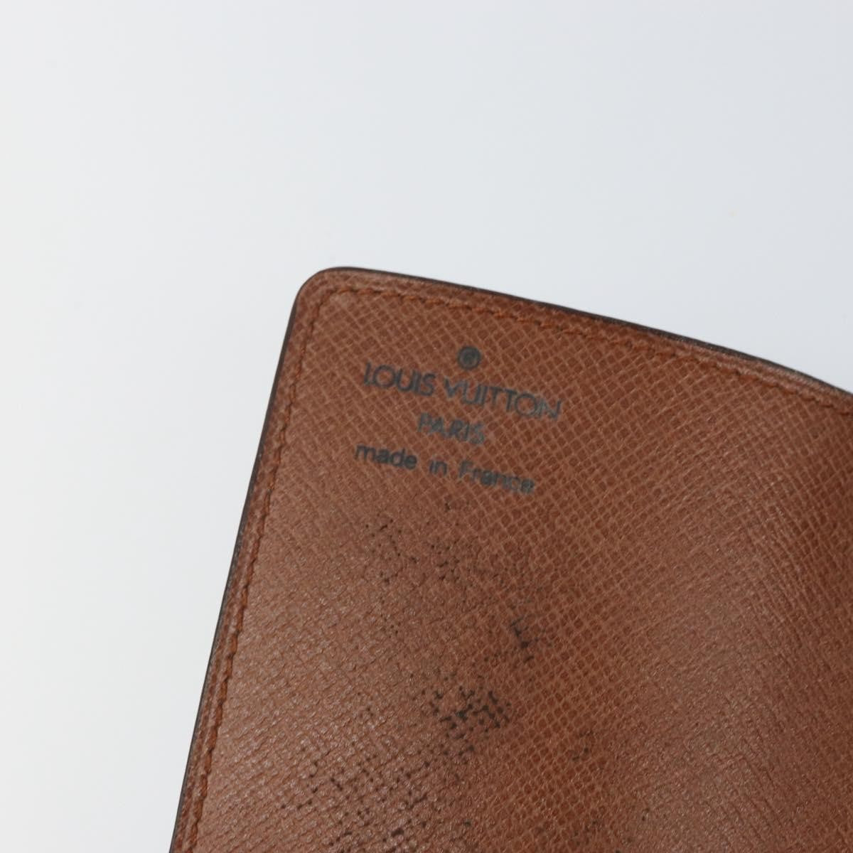 Louis Vuitton Porte Cartes Pression Card Case Monogram Canvas Brown Canvas Card Holders Accessory