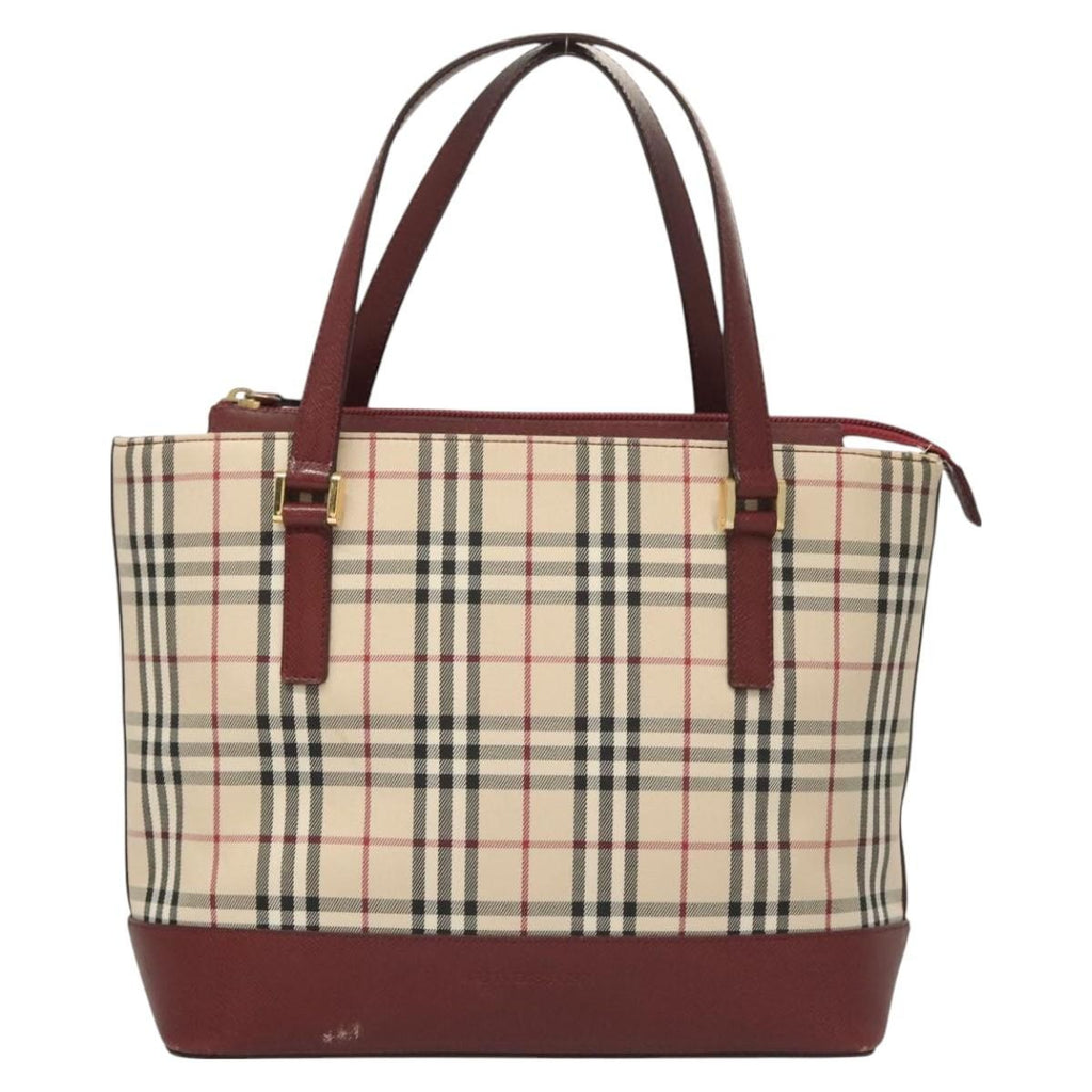 Burberry Nova Check Handbag Nova Check Canvas And Leather Beige Canvas Handbag