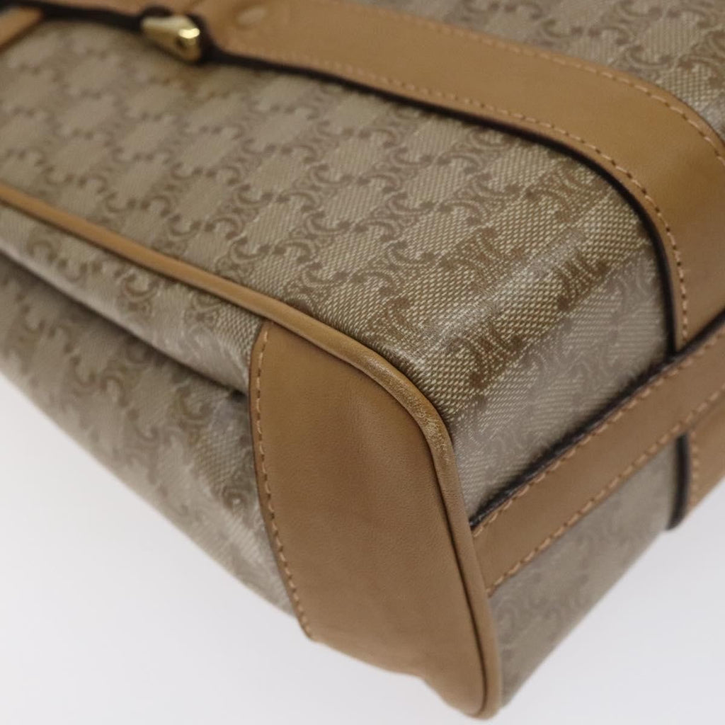 Celine Vintage Macadam Handbag Canvas And Leather Beige Canvas Handbag