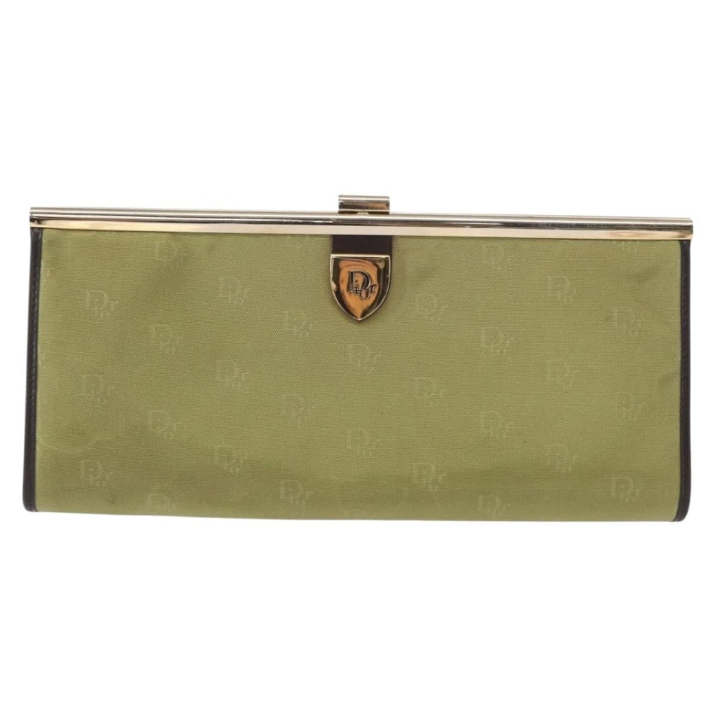 Christian Dior Trotter Pouch Canvas Green Canvas Clutche & Pouche Bag (Pre-Owned)