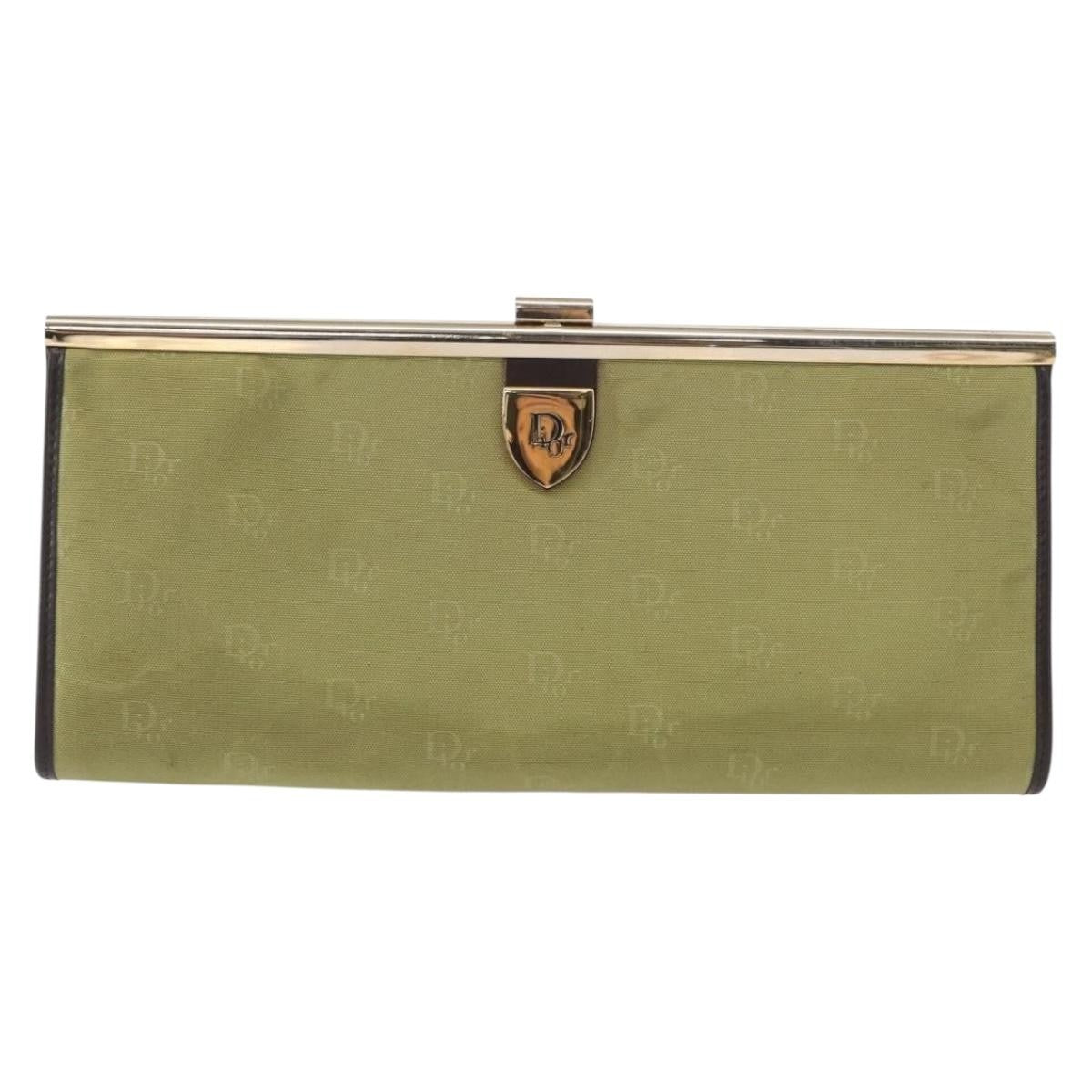 Christian Dior Trotter Pouch Canvas Green Canvas Clutche & Pouche Bag (Pre-Owned)