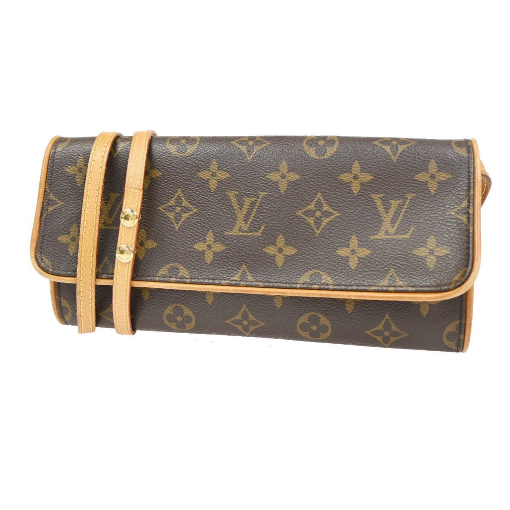 Louis Vuitton Twin Handbag Monogram Canvas Brown Canvas Clutche & Pouche Bag