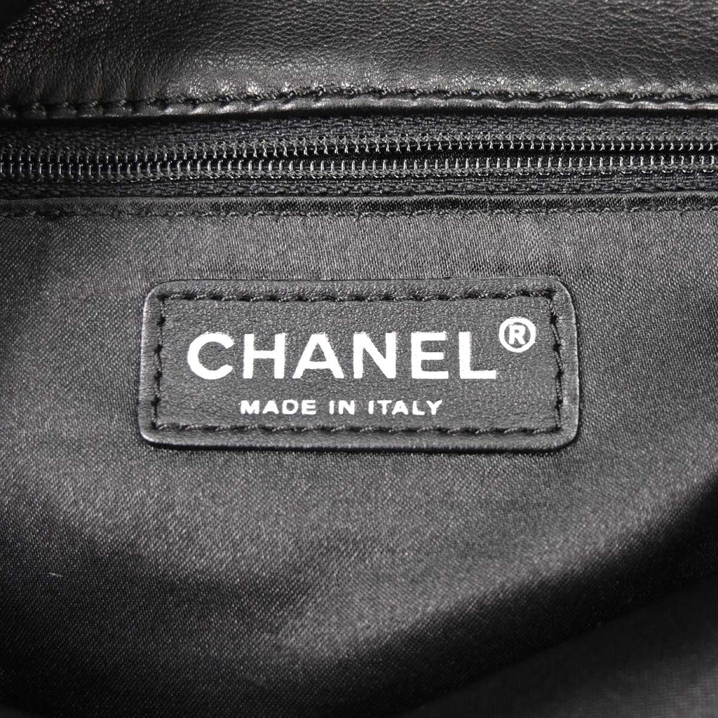 Chanel Flap Shoulder Bag Leather Black Leather Handbag