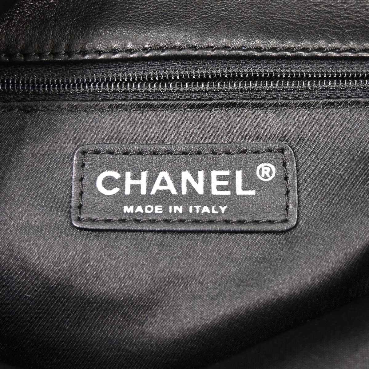 Chanel Flap Shoulder Bag Leather Black Leather Handbag