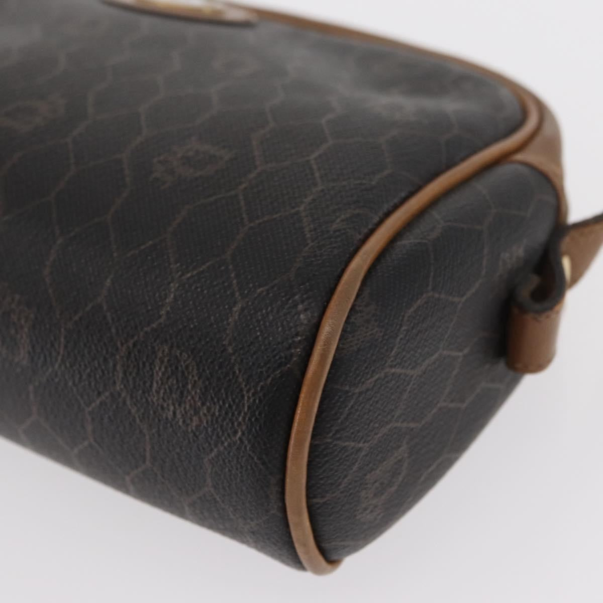 Christian Dior Vintage Honeycomb Shoulder Bag Canvas And Leather Black Canvas Shoulder Bag Bag (Pre-Owned)