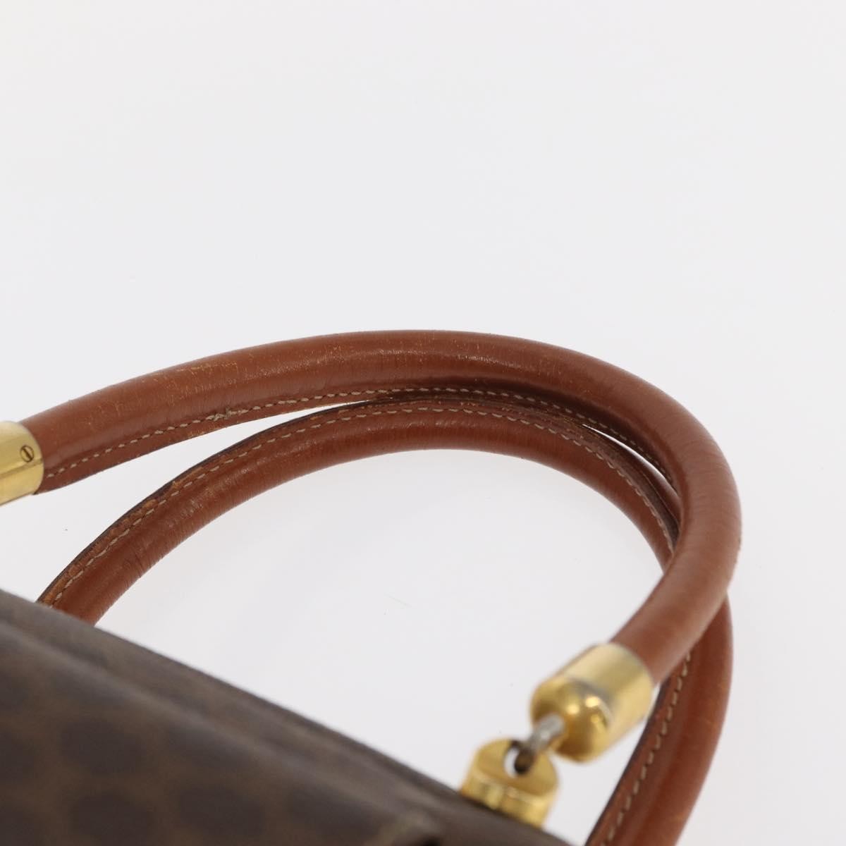 Celine Vintage Macadam Handbag Canvas And Leather Brown Canvas Handbag