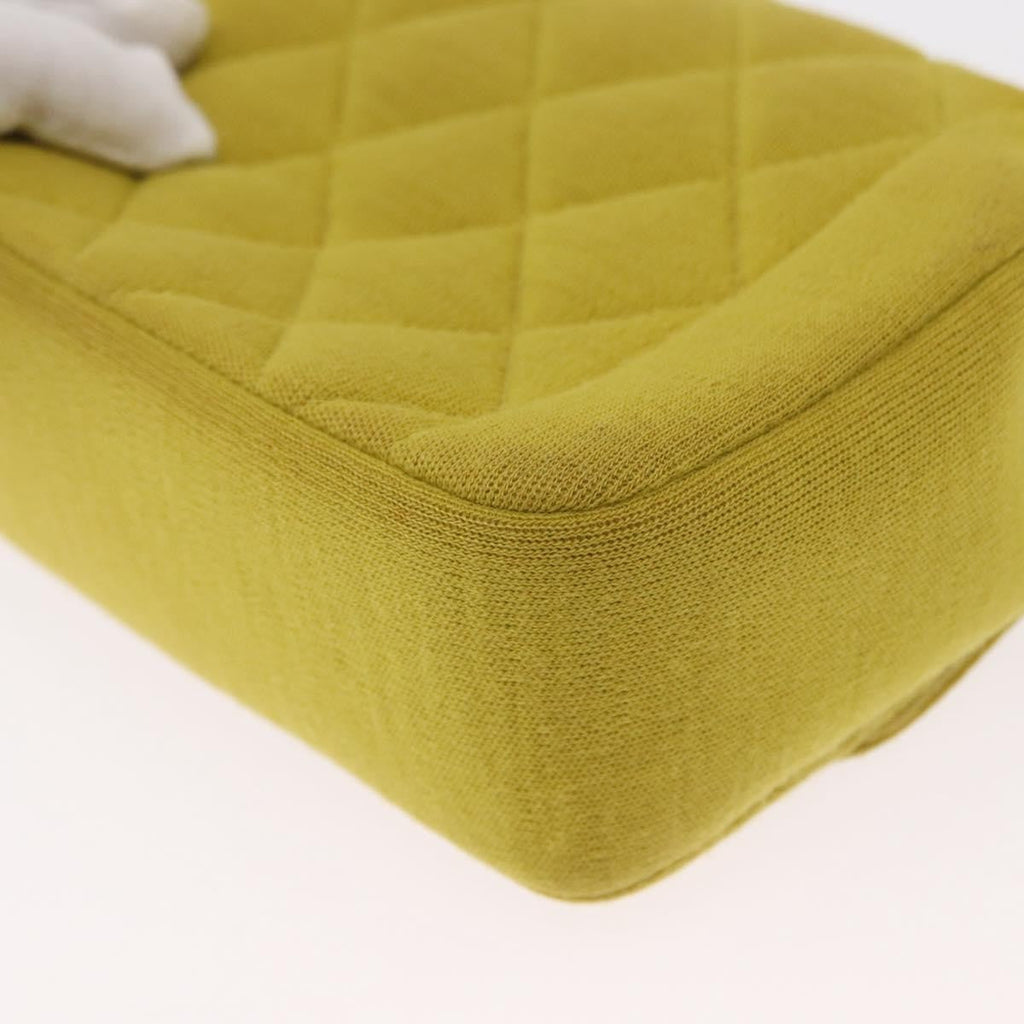 Chanel Chic With Me Flap Bag Quilted Jersey Yellow Cotton Shoulder Bag Bag