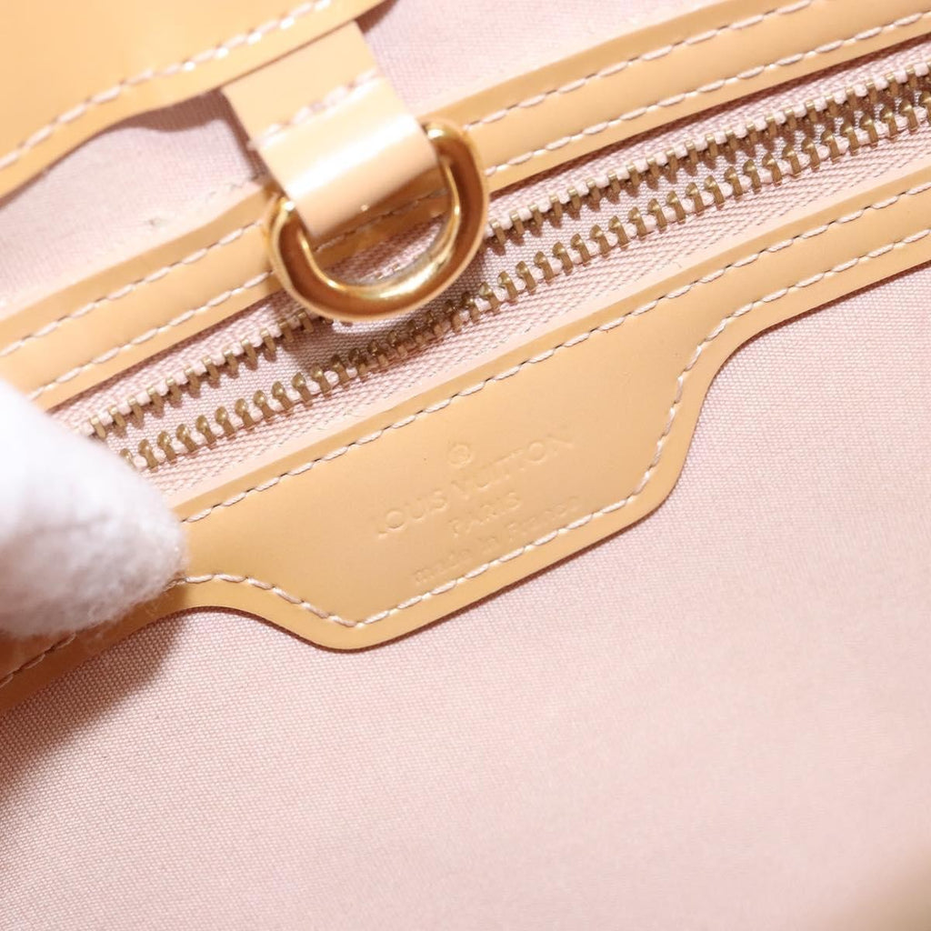 Louis Vuitton Wilshire Handbag Monogram Vernis Beige Patent_Leather Bag