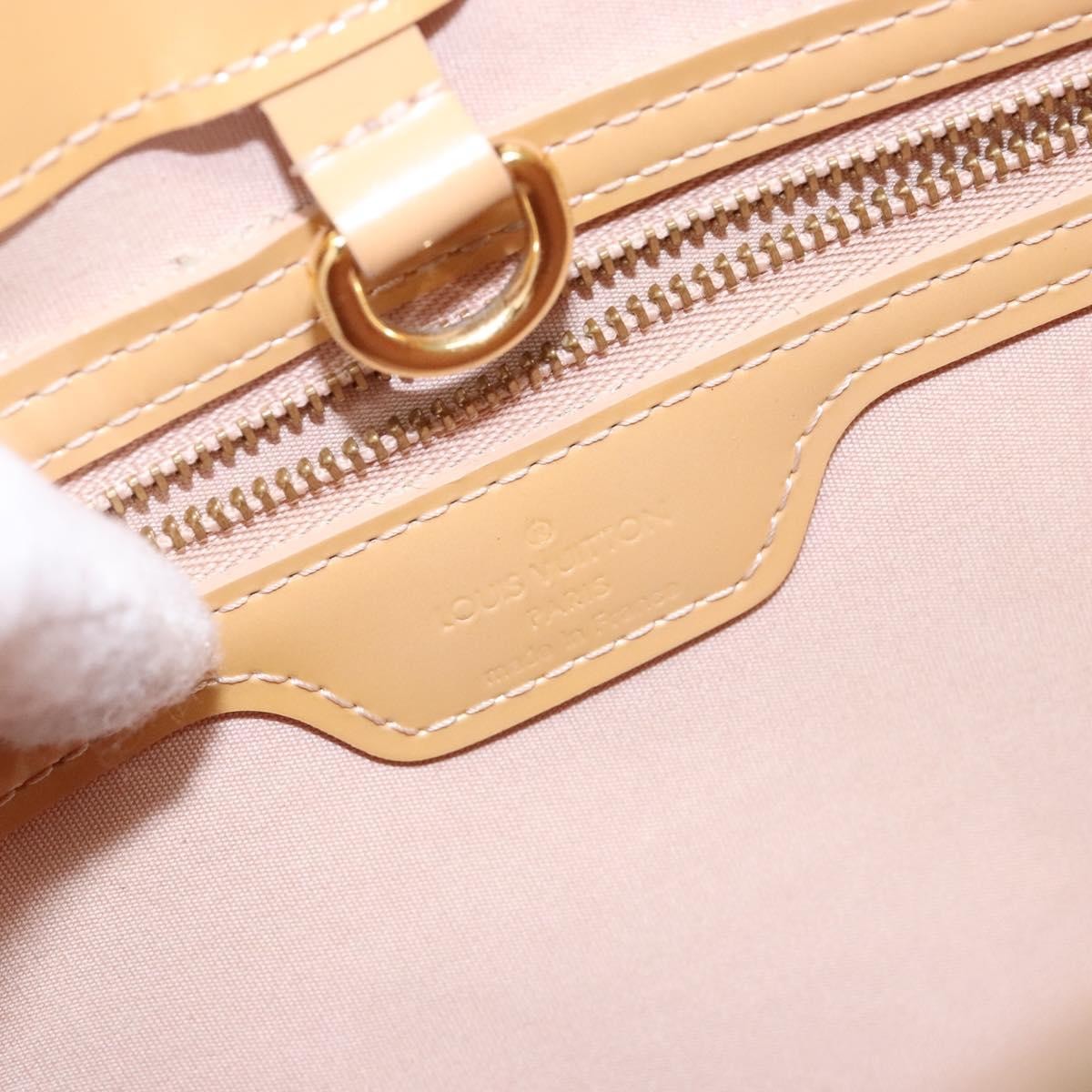 Louis Vuitton Wilshire Handbag Monogram Vernis Beige Patent_Leather Bag