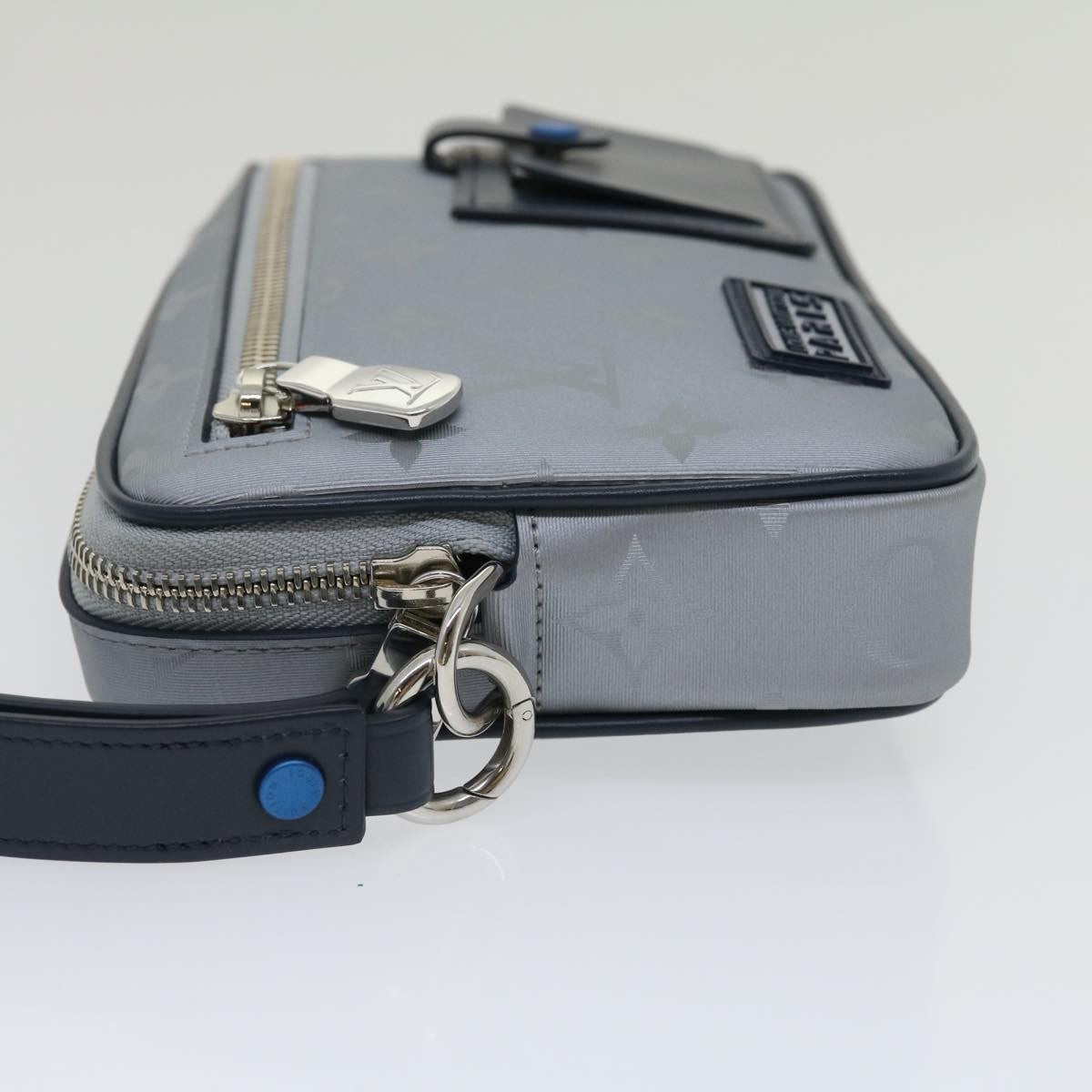 Louis Vuitton Alpha Clutch Limited Edition Monogram Satellite Canvas Silver Nylon Clutche & Pouche Bag