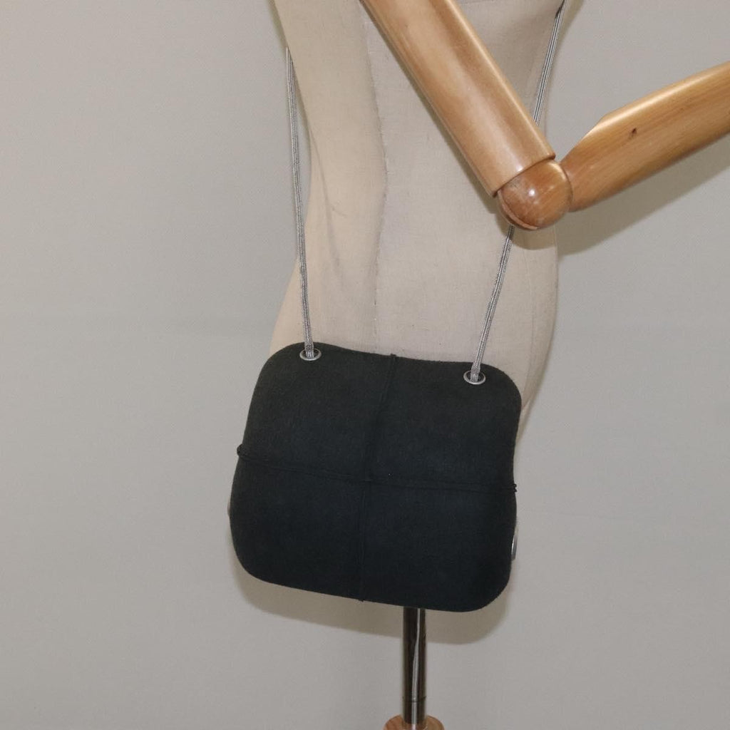 Chanel Millennium Shoulder Bag Felt Gray Synthetic Shoulder Bag Bag