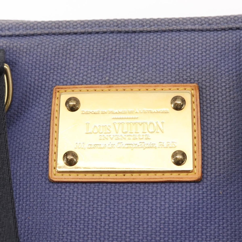 Louis Vuitton Antigua Tote Canvas Blue Canvas Tote Bag