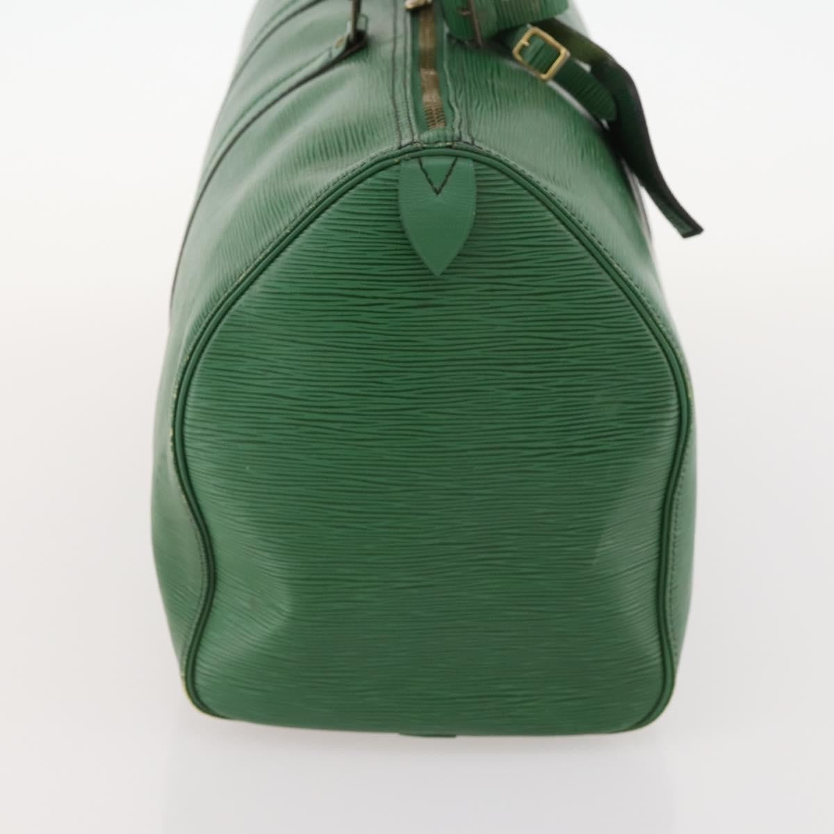 Louis Vuitton Keepall Bag Epi Leather Green Leather Travel Bag
