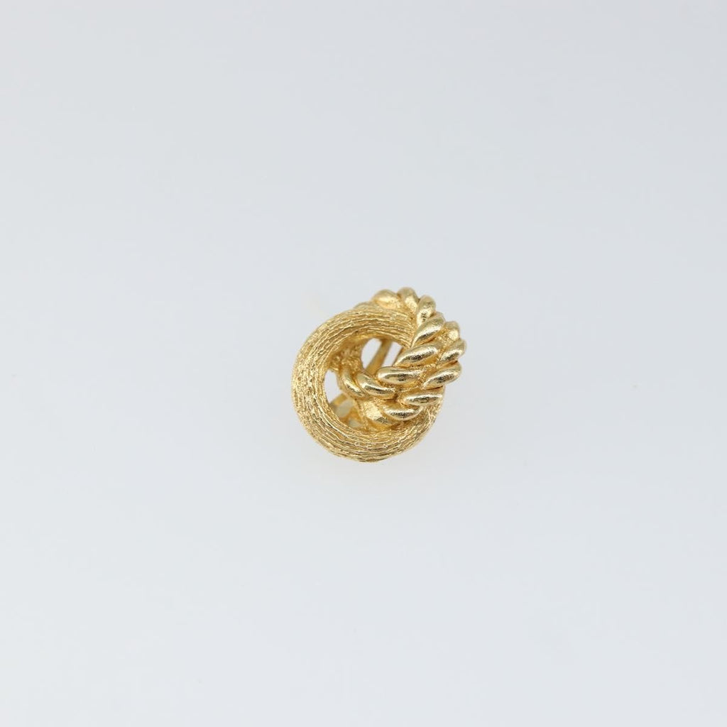 Christian Dior Vintage Round Clip-On Earrings Metal Gold Metal Earrings Jewelry (Pre-Owned)