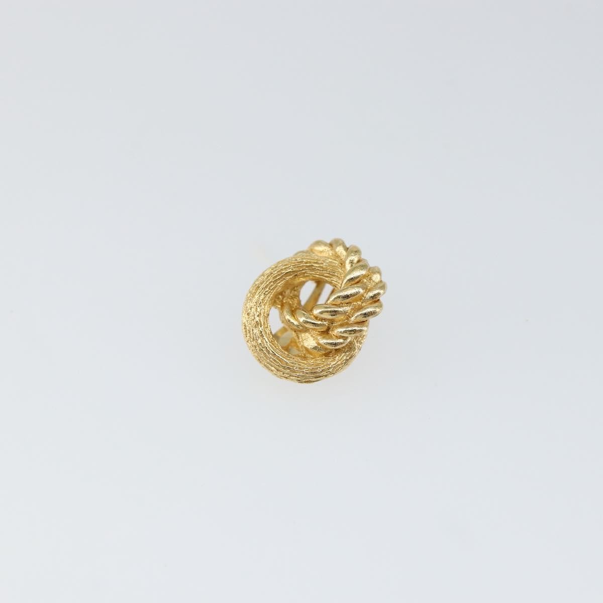 Christian Dior Vintage Round Clip-On Earrings Metal Gold Metal Earrings Jewelry (Pre-Owned)
