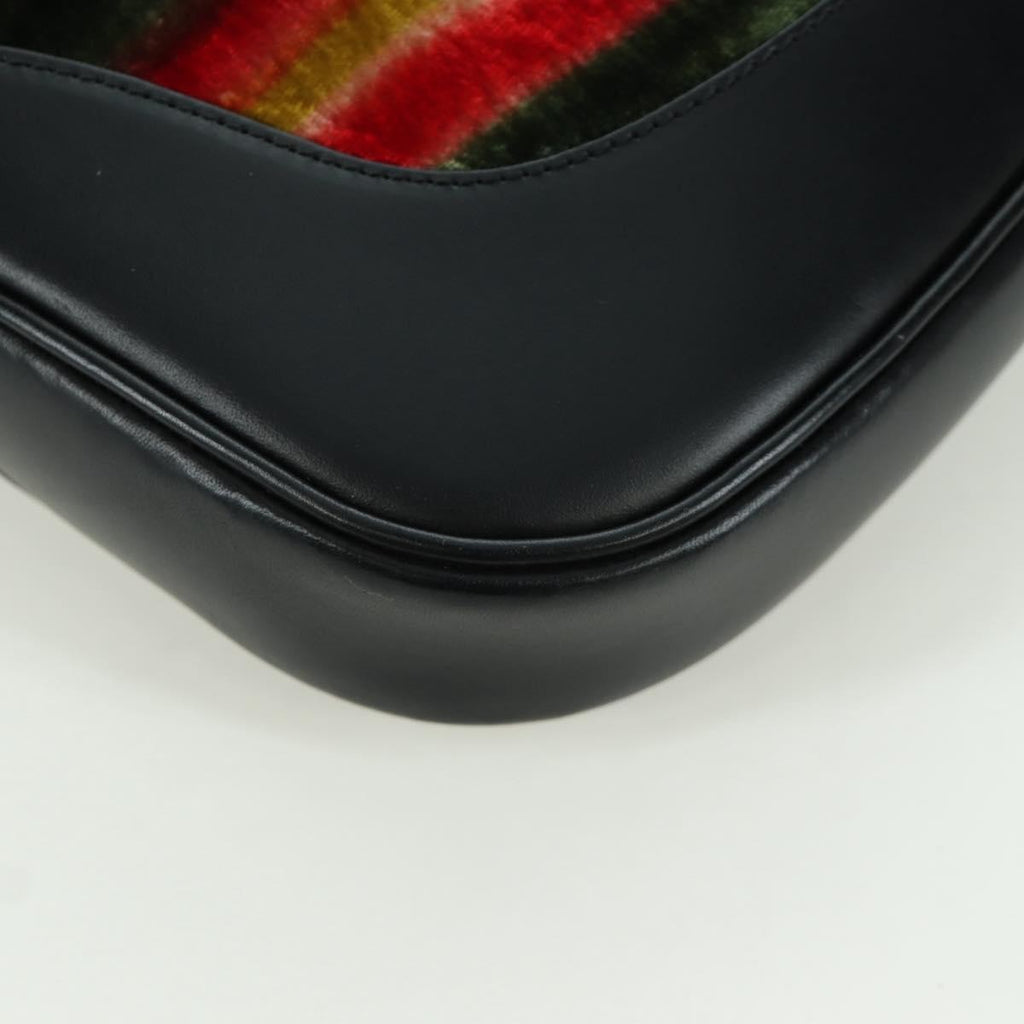 Gucci Vintage Jackie Shoulder Bag Canvas And Leather Black Leather Shoulder Bag Bag (Pre-Owned)
