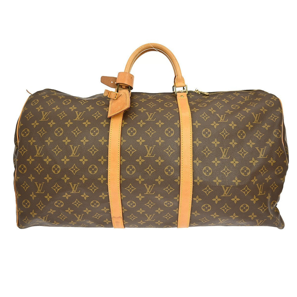 Louis Vuitton Keepall Bag Monogram Canvas Brown Canvas Travel Bag