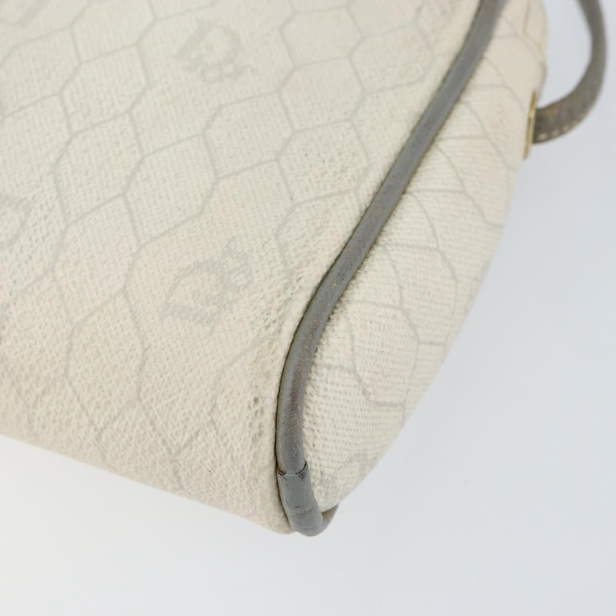Christian Dior Vintage Honeycomb Shoulder Bag Canvas White Canvas Shoulder Bag Bag (Pre-Owned)