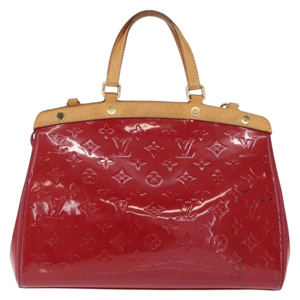 Louis Vuitton Brea Handbag Monogram Vernis Red Patent_Leather Handbag