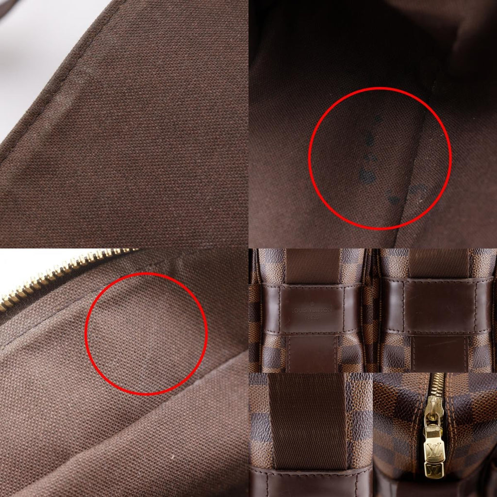Louis Vuitton Naviglio Handbag Damier Brown Canvas Shoulder Bag
