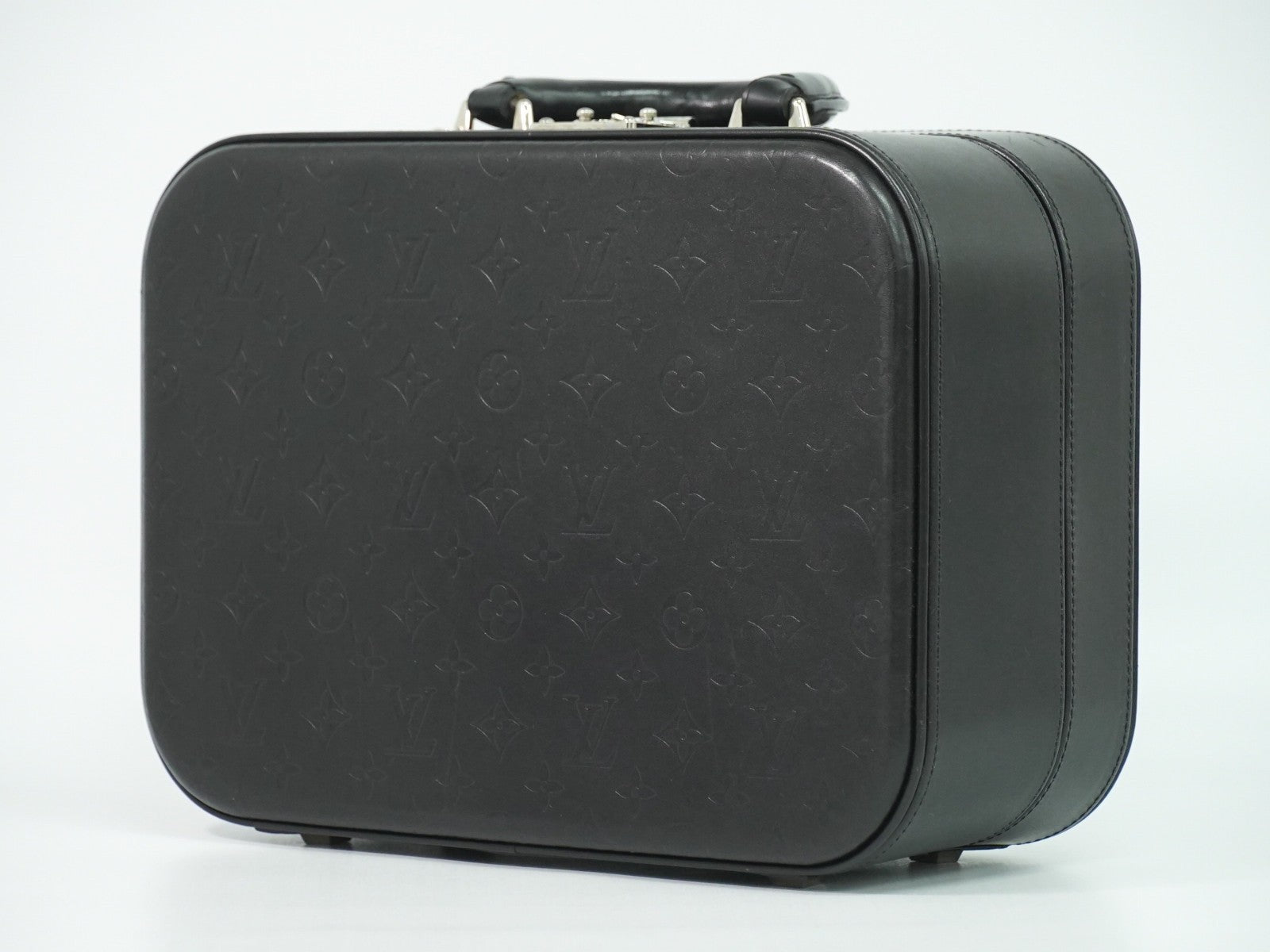 Louis Vuitton Valisette Handbag Monogram Glace Leather Black Patent_Leather Handbag