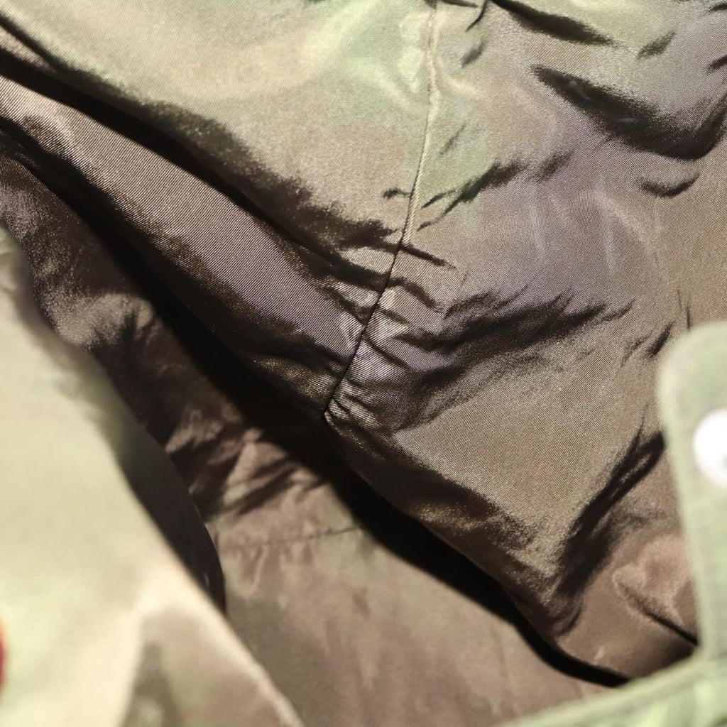 Prada Resin Handle Tote Tessuto Khaki Nylon Tote Bag Bag