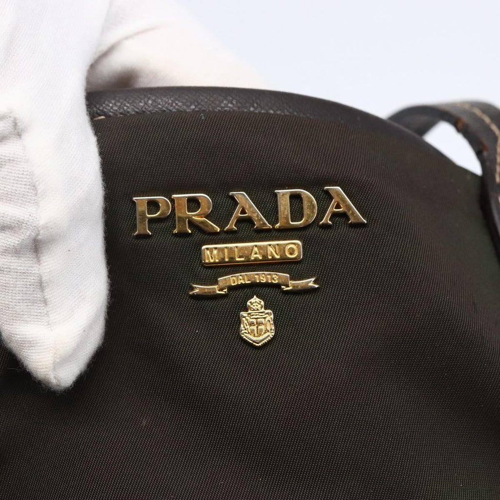 Prada Open Tote Tessuto Khaki Nylon Tote Bag Bag
