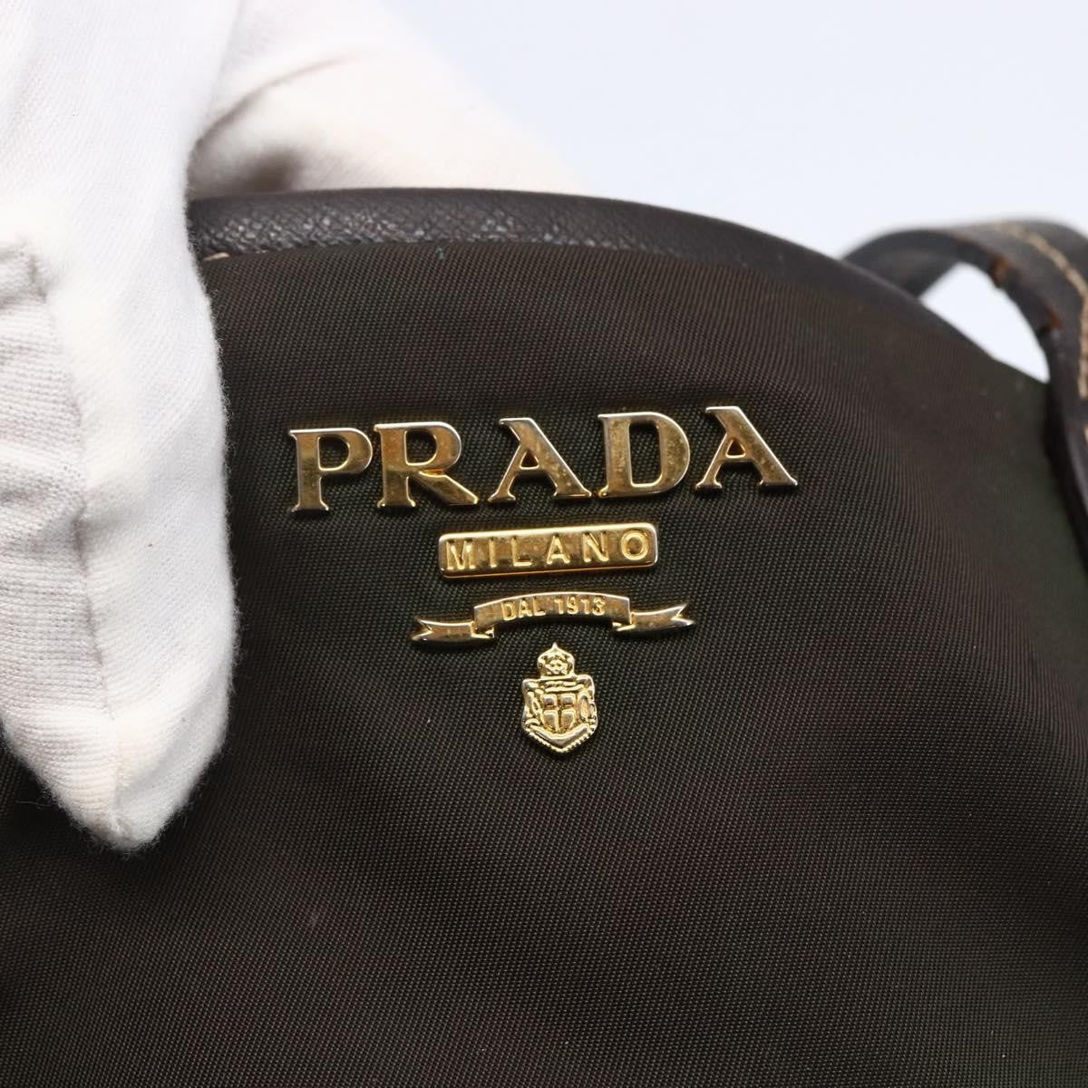 Prada Open Tote Tessuto Khaki Nylon Tote Bag Bag
