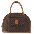 Celine Vintage Macadam Handbag Canvas And Leather Brown Canvas Handbag