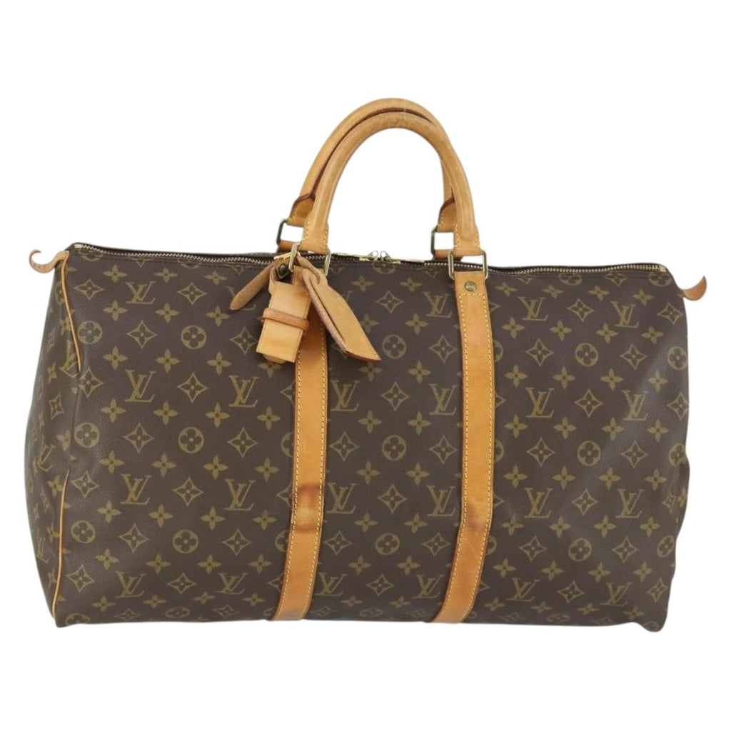 Louis Vuitton Keepall Bag Monogram Canvas Brown Canvas Travel Bag
