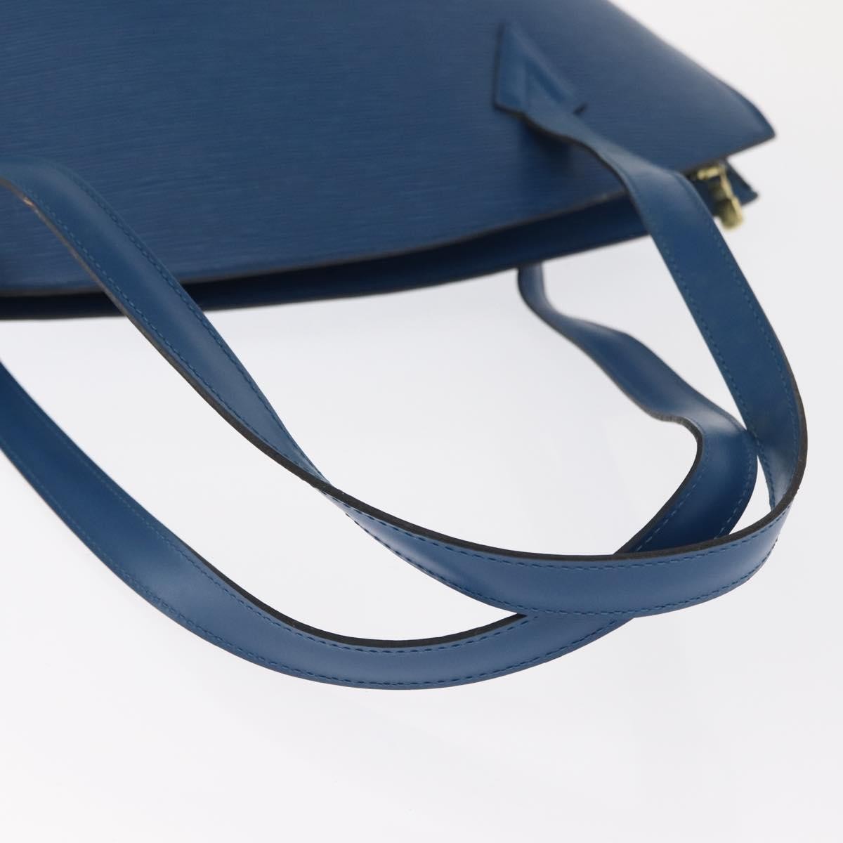 Louis Vuitton Saint Jacques Handbag Epi Leather Blue Leather Shoulder Bag