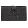 Chanel Timeless Cc French Wallet Caviar Black Leather Wallets Accessory