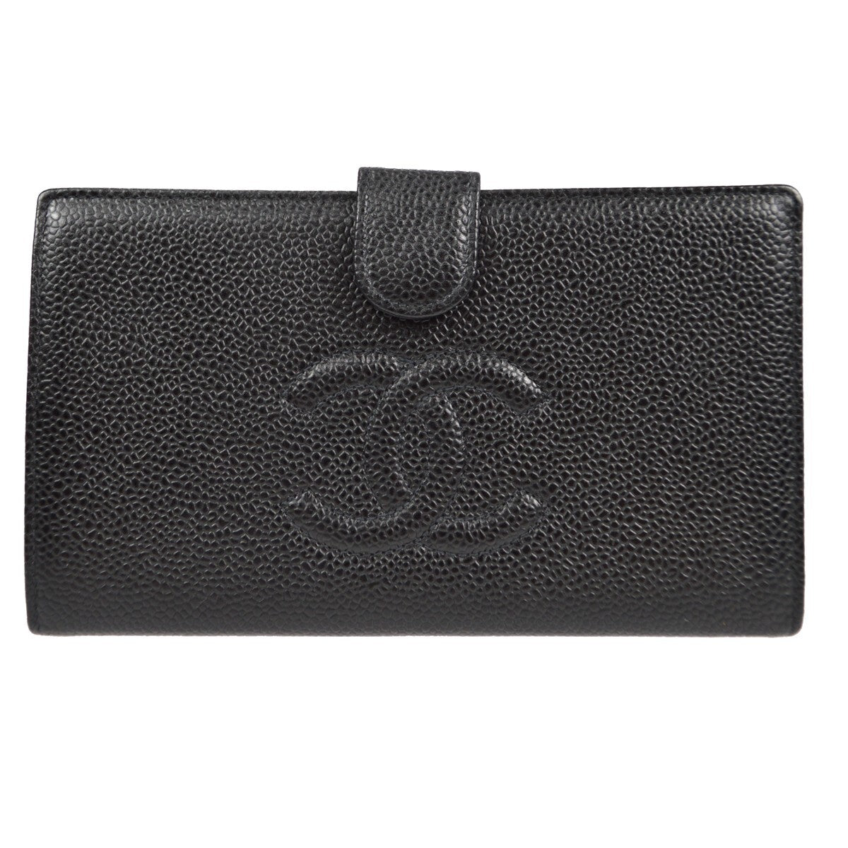 Chanel Timeless Cc French Wallet Caviar Black Leather Wallets Accessory