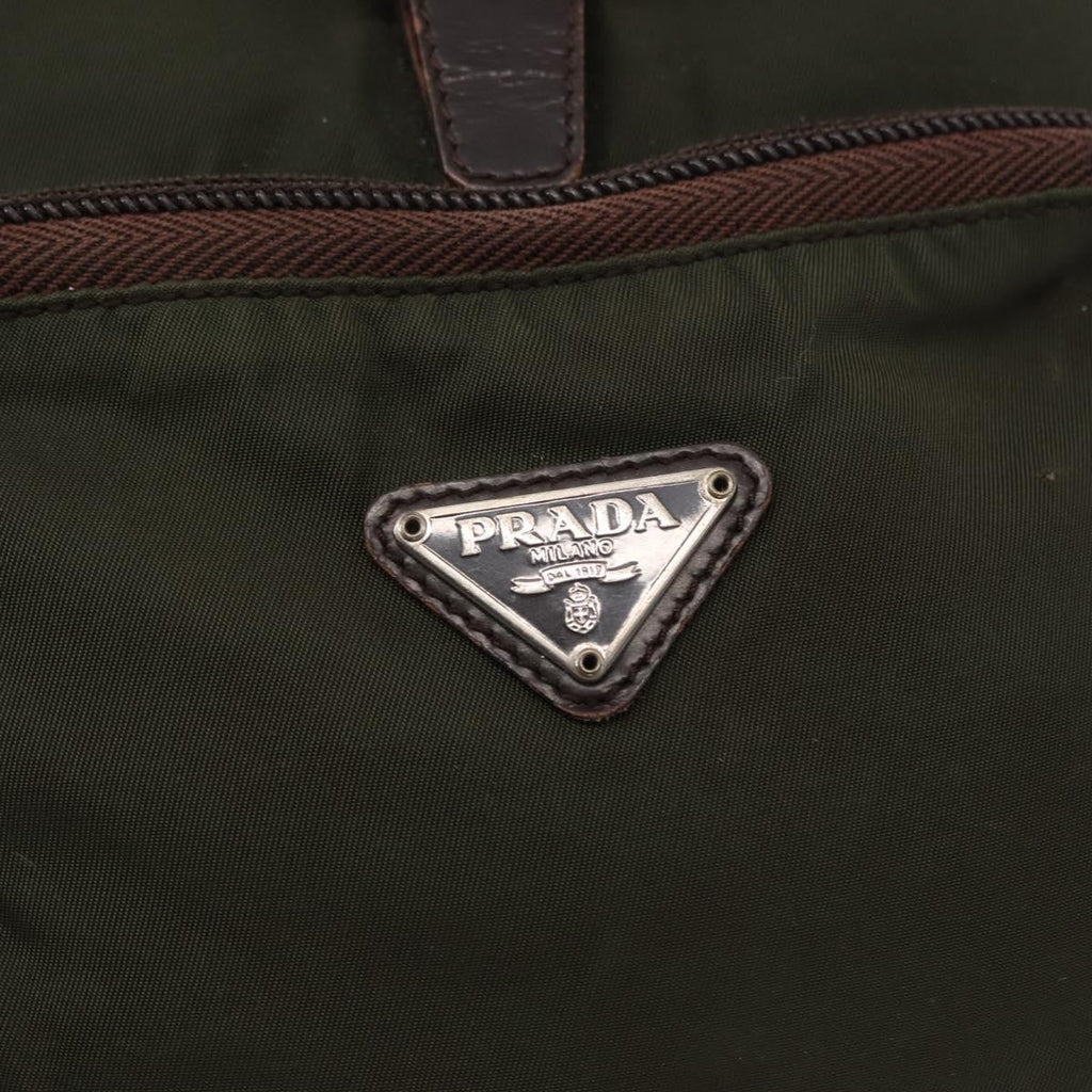 Prada Front Pocket Backpack Tessuto Khaki Nylon Backpack Bag