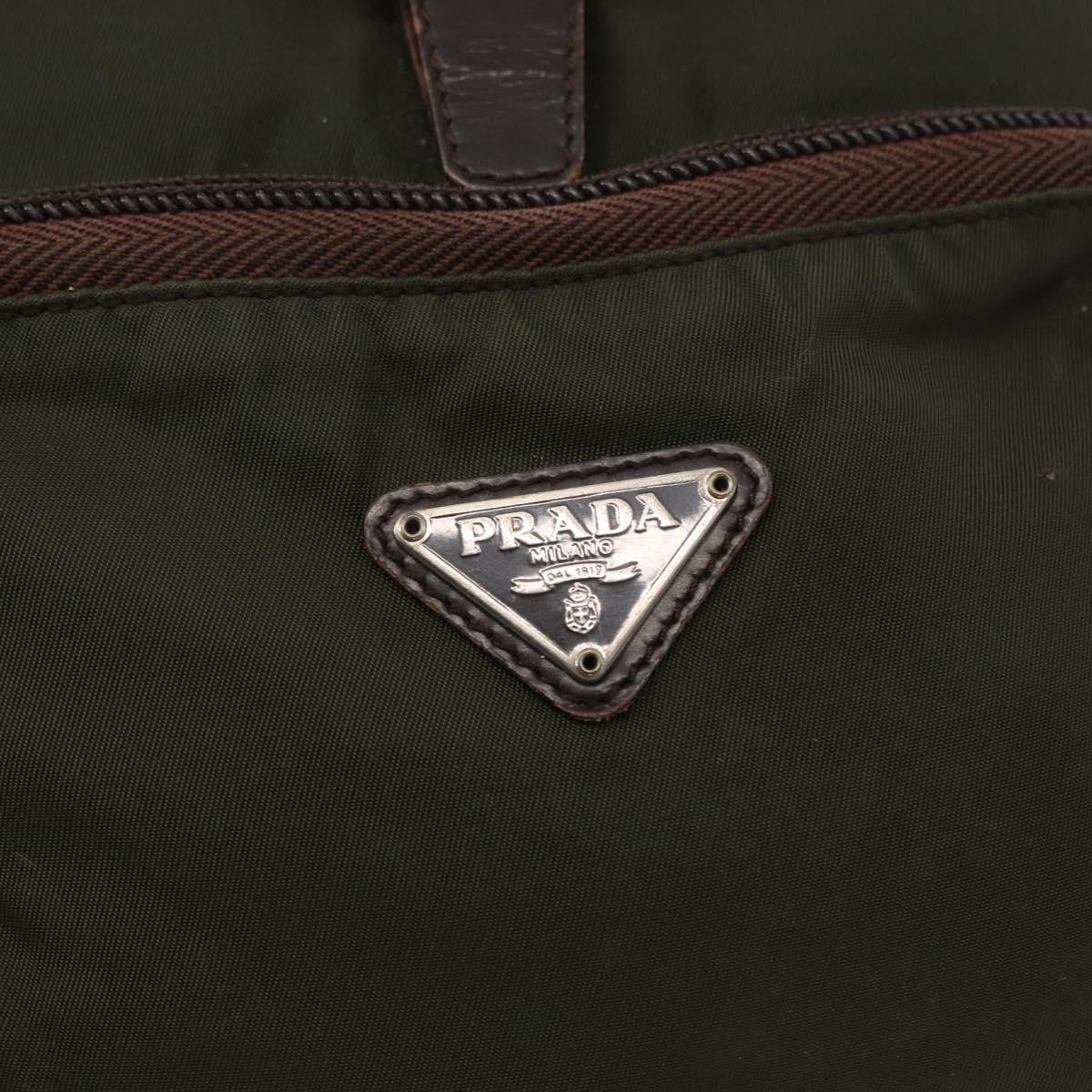 Prada Front Pocket Backpack Tessuto Khaki Nylon Backpack Bag