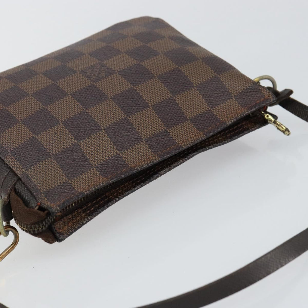 Louis Vuitton Trousse Make Up Bag Damier Canvas Brown Canvas Clutche & Pouche Bag