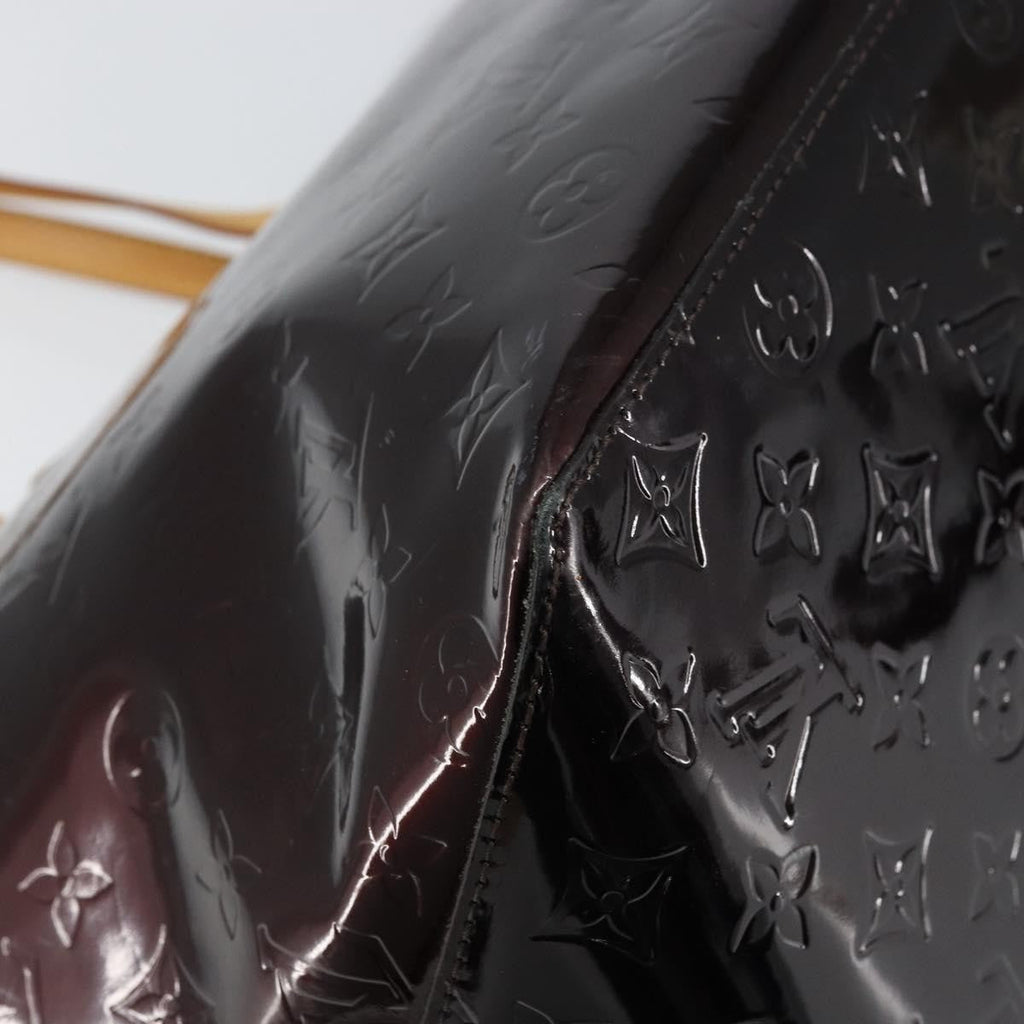 Louis Vuitton Bellevue Handbag Monogram Vernis Brown Patent_Leather Tote Bag