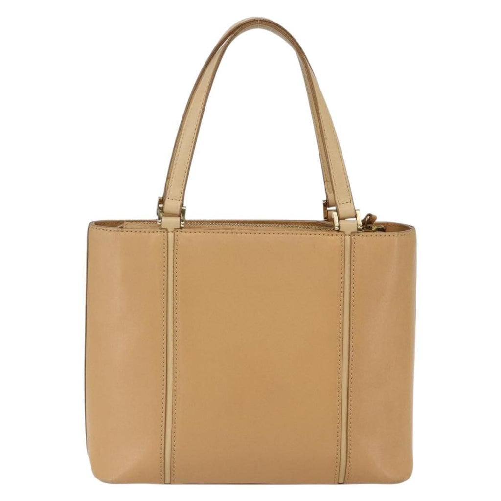 Burberry Vintage Handbag Leather Beige Leather Handbag