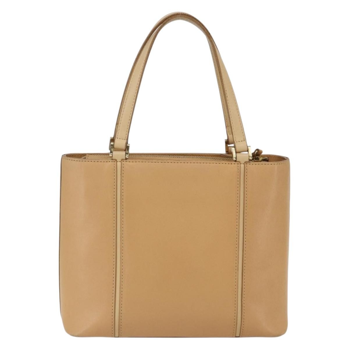 Burberry Vintage Handbag Leather Beige Leather Handbag